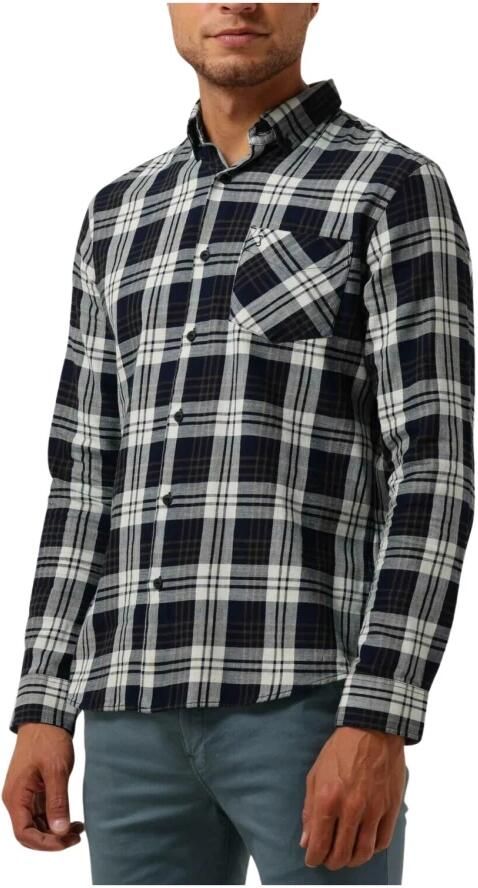 Butcher Of Blue Blauwe Casual Overhemd Robbins Mid Check Shirt - Foto 5