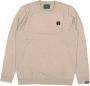 Butcher of Blue Beige Clifden Crew Trui met Unieke Samenstelling Beige Heren - Thumbnail 2