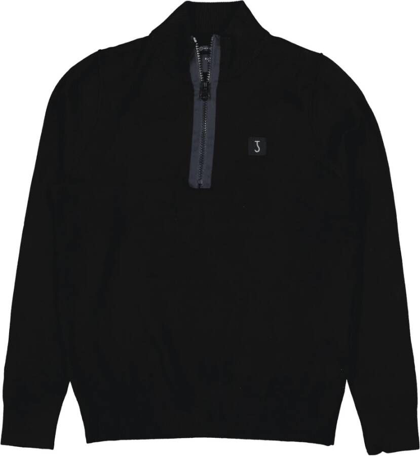 Butcher of Blue fijngebreide trui Clifden met wol en logo off black