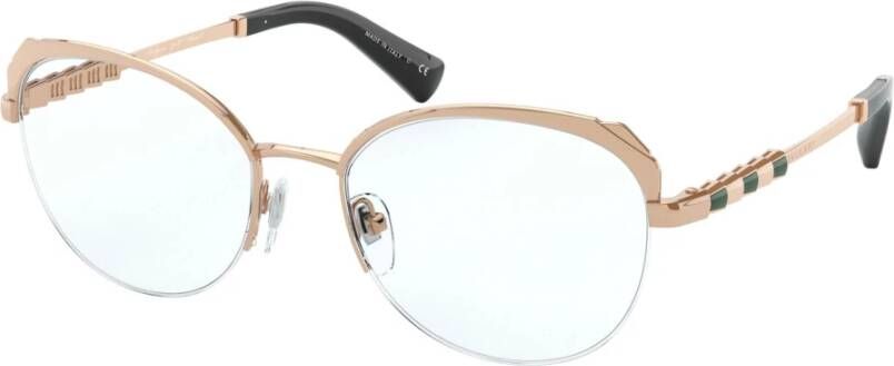 Bvlgari Rose Gold Plated Eyewear Frames Yellow Unisex