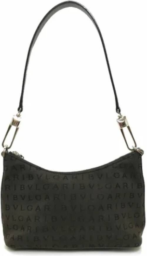 Bvlgari Vintage Pre-owned Canvas shoulder-bags Bruin Dames