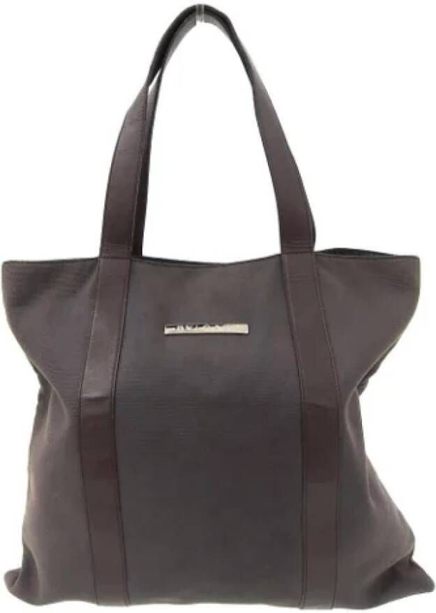 Bvlgari Vintage Pre-owned Canvas shoulder-bags Bruin Dames