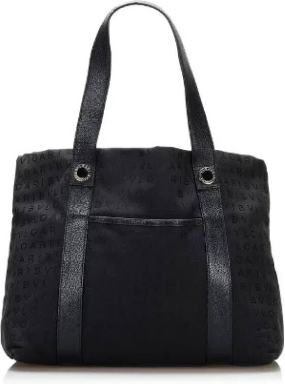Bvlgari Vintage Pre-owned Canvas shoulder-bags Zwart Dames