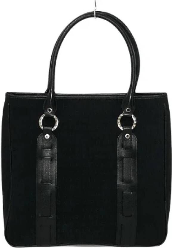 Bvlgari Vintage Pre-owned Canvas shoulder-bags Zwart Dames