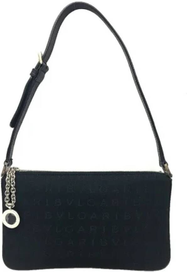Bvlgari Vintage Pre-owned Canvas shoulder-bags Zwart Dames