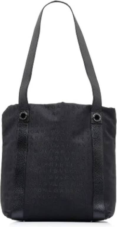 Bvlgari Vintage Pre-owned Canvas shoulder-bags Zwart Dames