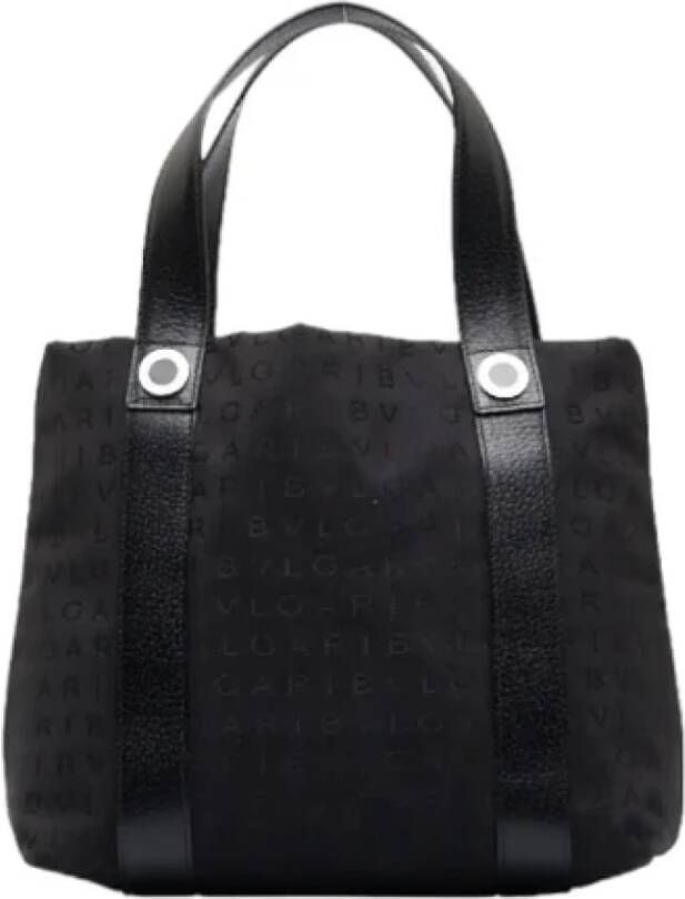 Bvlgari Vintage Pre-owned Canvas shoulder-bags Zwart Dames