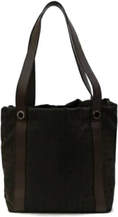 Bvlgari Vintage Pre-owned Fabric shoulder-bags Zwart Dames