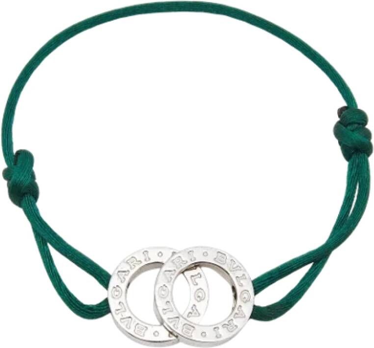 Bvlgari Vintage Pre-owned Leather bracelets Grijs Dames