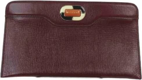 Bvlgari Vintage Pre-owned Leather clutches Rood Dames