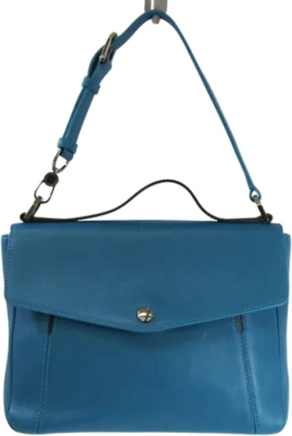Bvlgari Vintage Pre-owned Leather handbags Blauw Dames