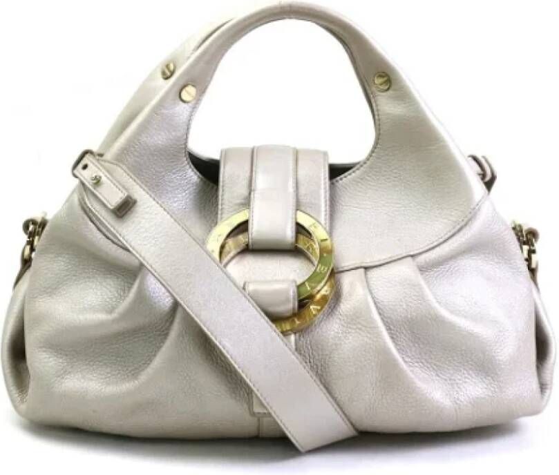 Bvlgari Vintage Pre-owned Leather handbags Yellow Dames