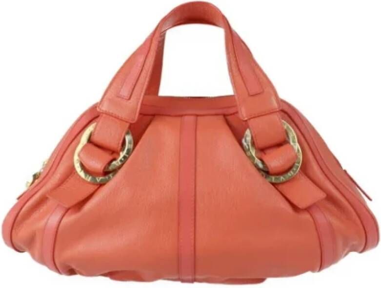 Bvlgari Vintage Pre-owned Leather handbags Rood Dames