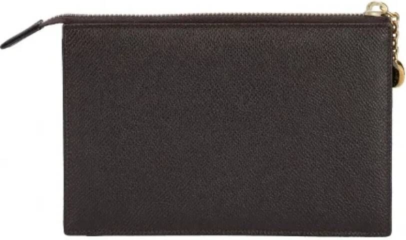 Bvlgari Vintage Pre-owned Leather home-office Zwart Dames