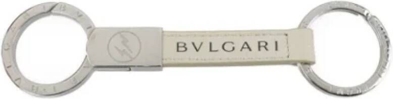 Bvlgari Vintage Pre-owned Leather key-holders Grijs Dames