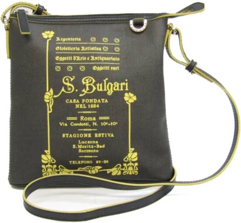 Bvlgari Vintage Pre-owned Leather shoulder-bags Bruin Dames