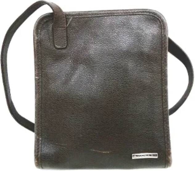 Bvlgari Vintage Pre-owned Leather shoulder-bags Bruin Dames