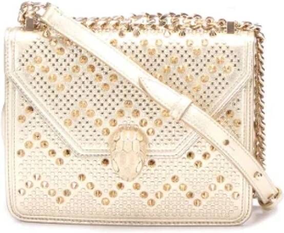 Bvlgari Vintage Pre-owned Leather shoulder-bags Yellow Dames