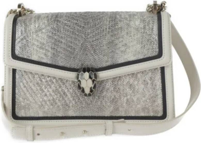 Bvlgari Vintage Pre-owned Leather shoulder-bags White Dames