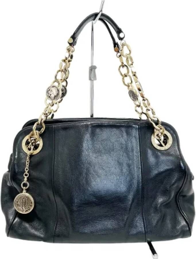 Bvlgari Vintage Pre-owned Leather shoulder-bags Zwart Dames