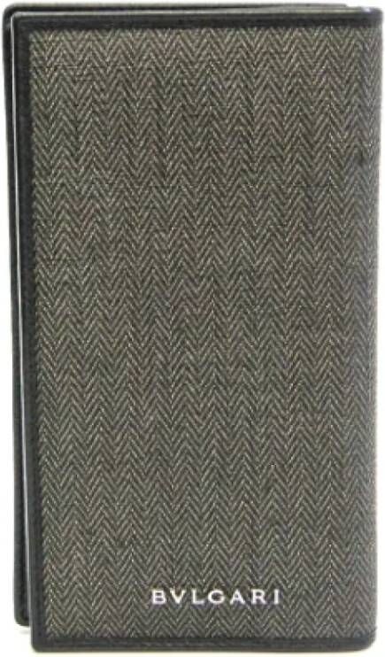 Bvlgari Vintage Pre-owned Leather wallets Grijs Dames