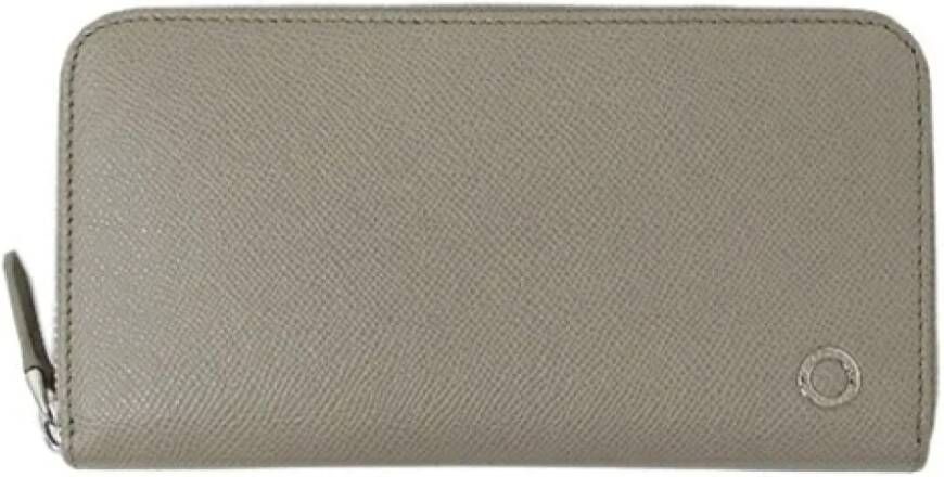 Bvlgari Vintage Pre-owned Leather wallets Grijs Dames
