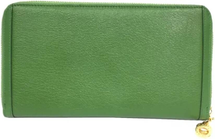 Bvlgari Vintage Pre-owned Leather wallets Groen Dames