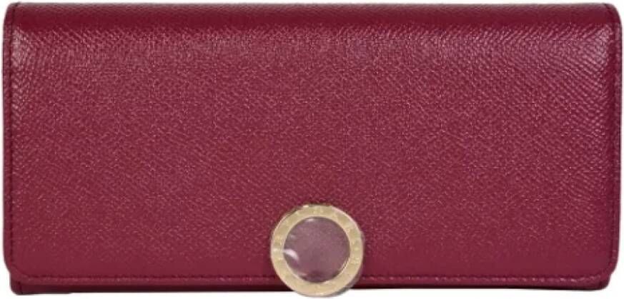 Bvlgari Vintage Pre-owned Leather wallets Rood Dames