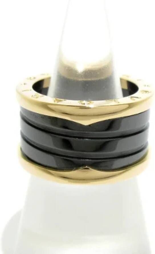 Bvlgari Vintage Pre-owned Rose Gold rings Zwart Dames