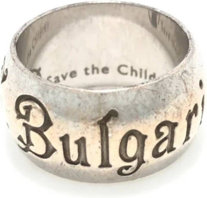Bvlgari Vintage Pre-owned Silver rings Grijs Heren