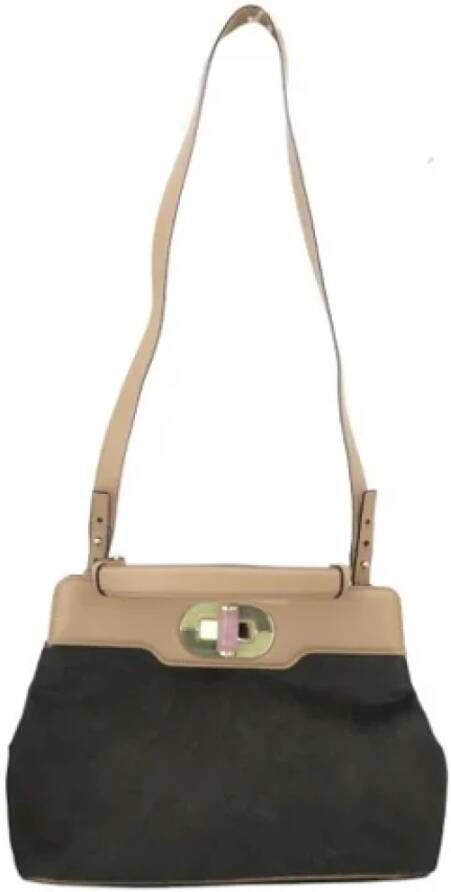 Bvlgari Vintage Pre-owned Suede shoulder-bags Bruin Dames