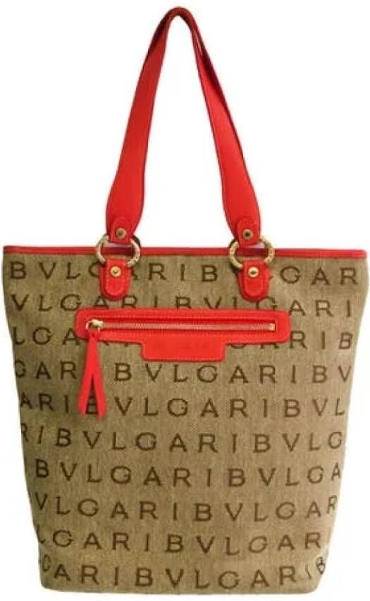 Bvlgari Vintage Voldoende lederen bakken Bruin Dames