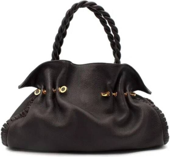 Bvlgari Vintage Voldoende lederen schouderzakken Bruin Dames