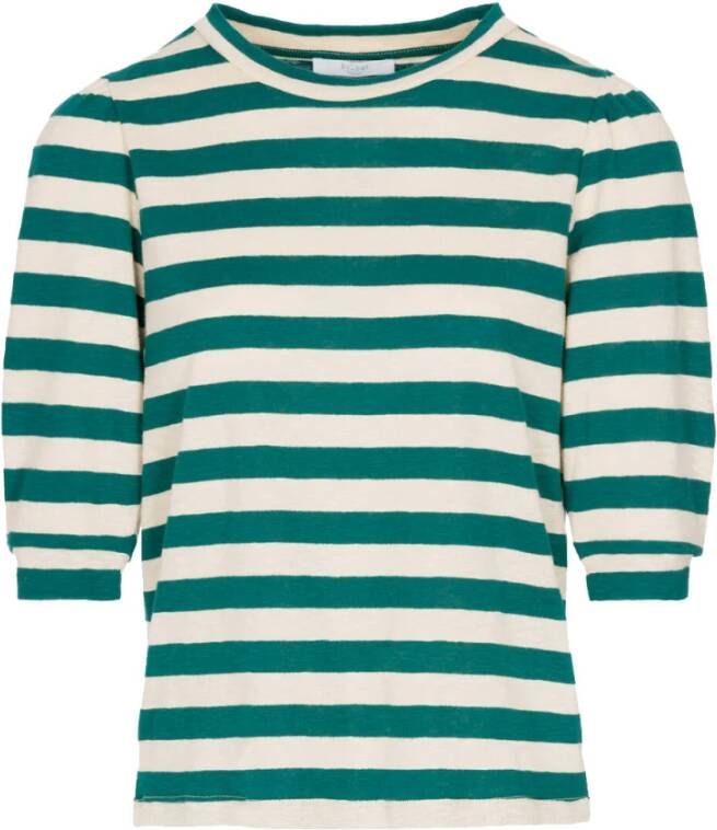 By-Bar Pullover met Ronde Hals Green Dames