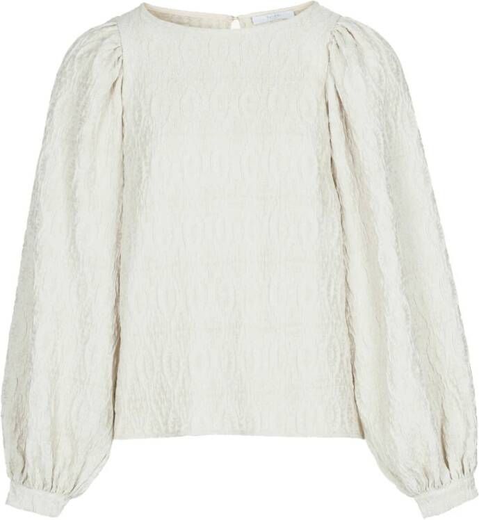 By-Bar Blouse met Lange Mouwen Beige Dames