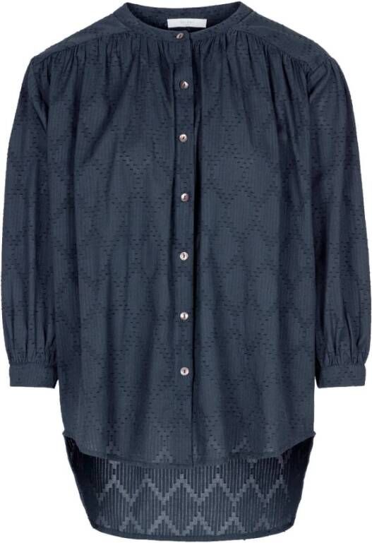 By-Bar Blouse lange mouw Blauw Dames