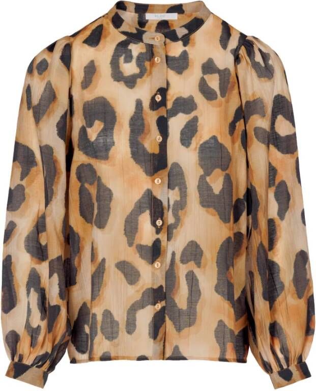 By-Bar Stijlvolle Blouse met Lange Mouwen Brown Dames