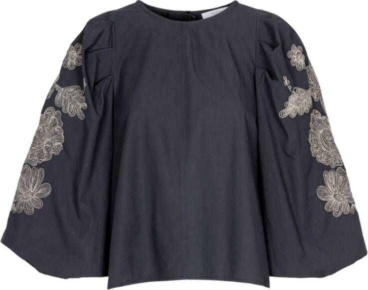 By-Bar Blouse lange mouw Grijs Dames