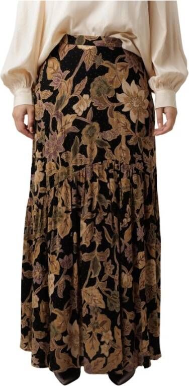 By-Bar Gedrukte Maxi Rok met Hoge Taille Meerkleurig Dames