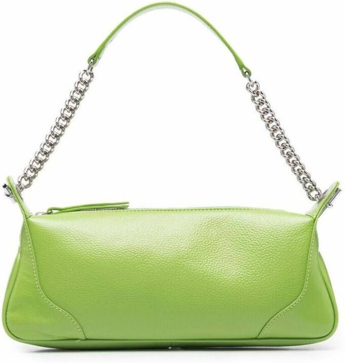 By Far Hobo bags Lambskin Pistachio Green Samira Leather Shoulder B in groen