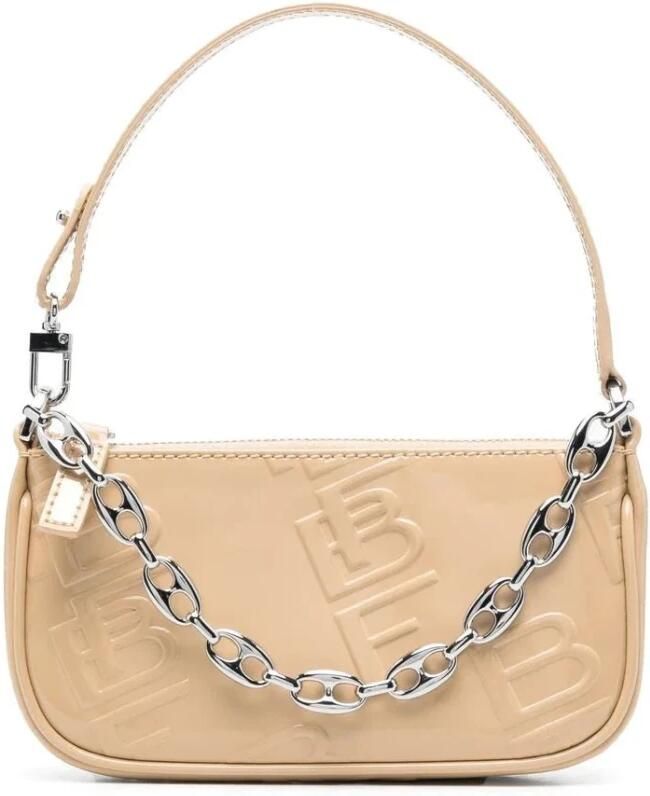 By FAR Geëmbosseerde Patentleren Mini Rachel Handtas Beige Dames - Foto 2