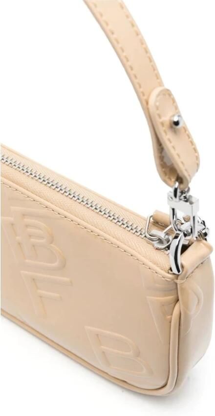 By FAR Geëmbosseerde Patentleren Mini Rachel Handtas Beige Dames - Foto 5