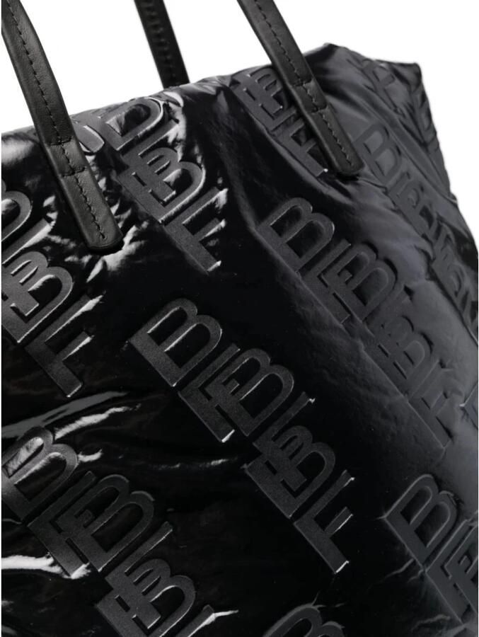 By Far Shoppers & Totes Black Embossed Leather Handbag in zwart - Foto 2