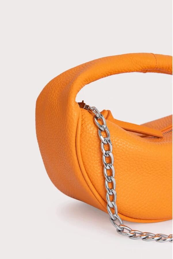 By FAR Oranje Leren Handtas met Kettingriem Orange Dames - Foto 4