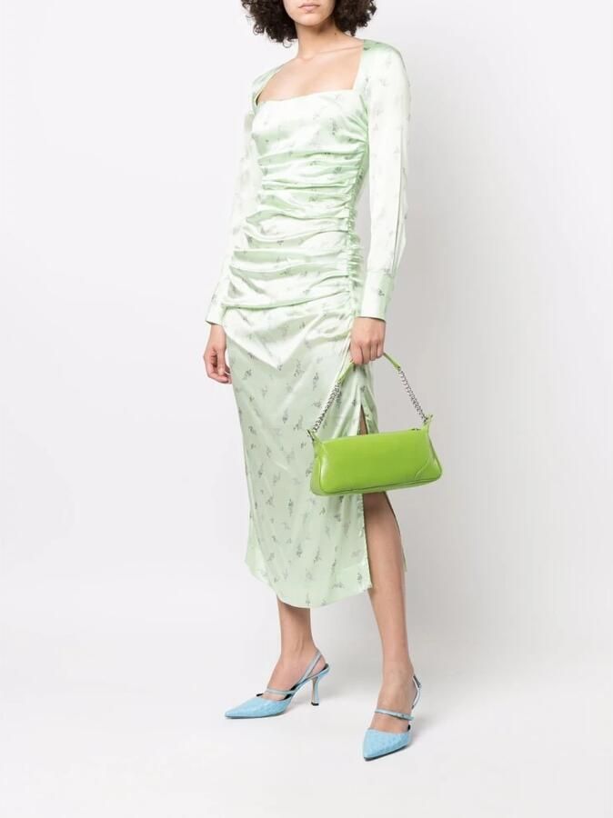 By Far Hobo bags Lambskin Pistachio Green Samira Leather Shoulder B in groen - Foto 3