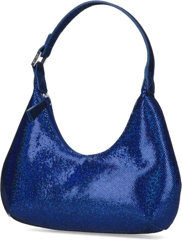 By Far Shoppers Blue Baby Amber Mini Bag Disco Dot Leather Effect in blauw - Foto 4