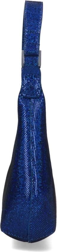 By Far Shoppers Blue Baby Amber Mini Bag Disco Dot Leather Effect in blauw - Foto 5