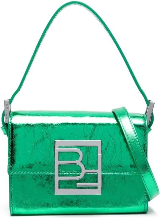 By FAR Fran Schoudertas Groen Lamsskin met Metaalachtig Effect Green Dames