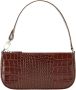 By FAR Rachel Crocodile Embossed Shoulder Bag Bruin Dames - Thumbnail 1