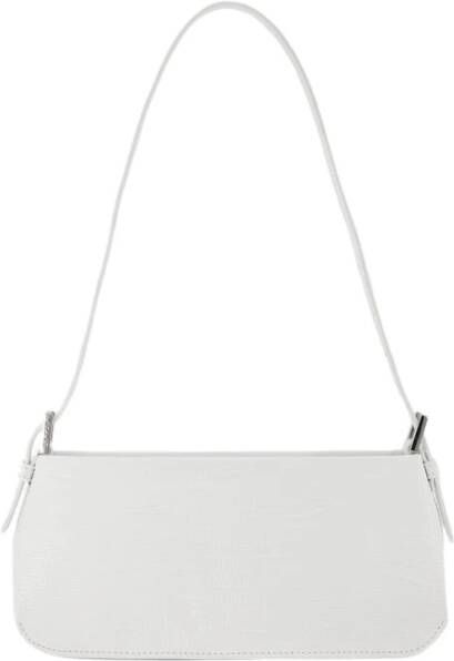 By FAR Dulce Hobo Bag White Lezard Embossed Leather Wit Dames